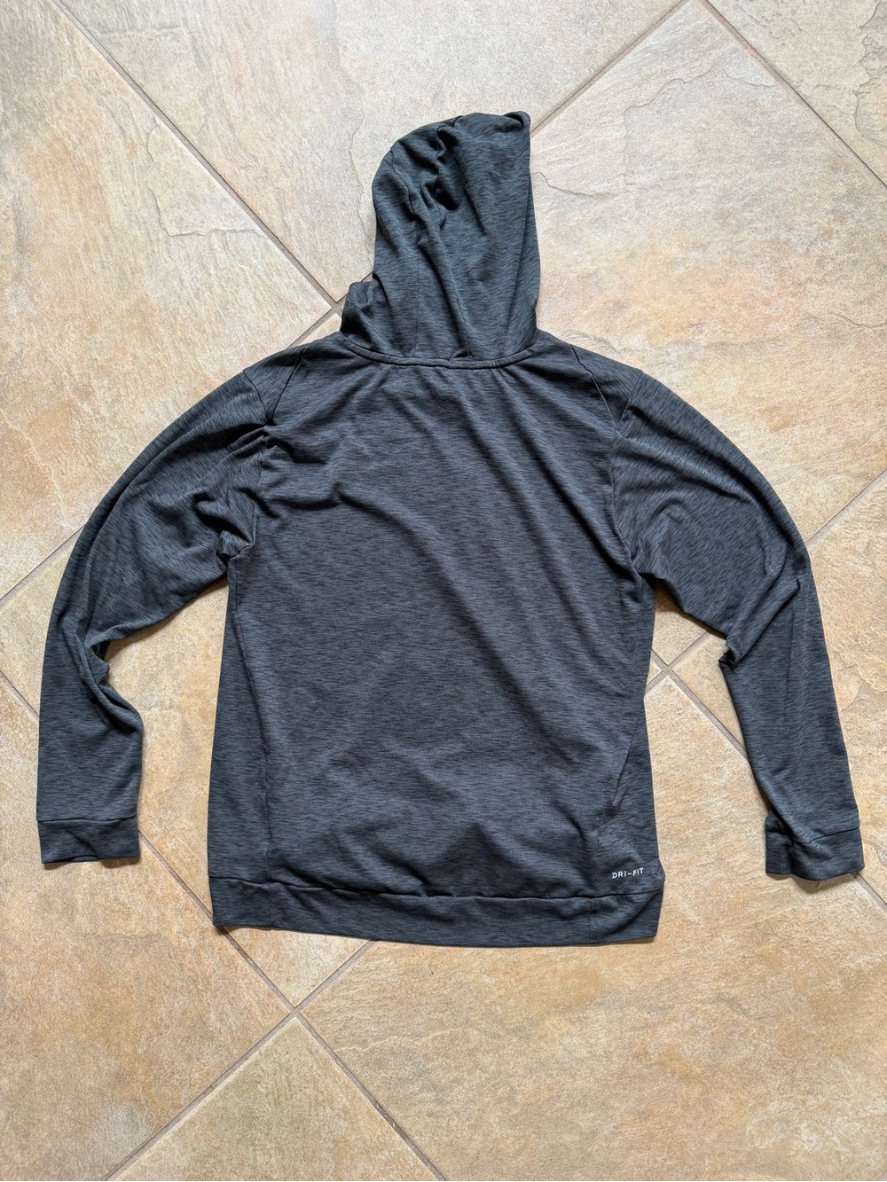 Nike Men’s Charcoal Gray Pullover Hoodie with Swoosh - Picture 2 of 3